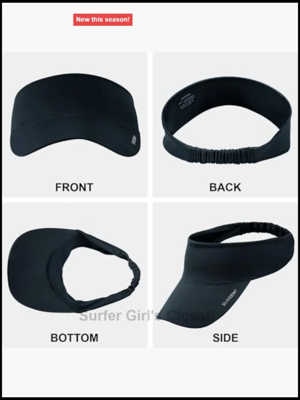 Cooling Stretchy Sun Visor UPF 50+ Adjustable Lightweight